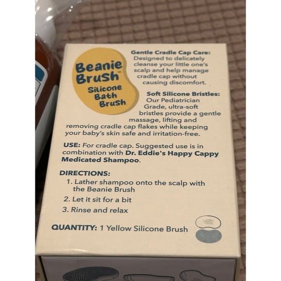 Happy Cappy Medicated Shampoo & Body Wash and Beanie Brush Bundle Baby Dandruff - Picture 3 of 3